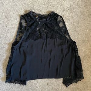 Black lace free people tank